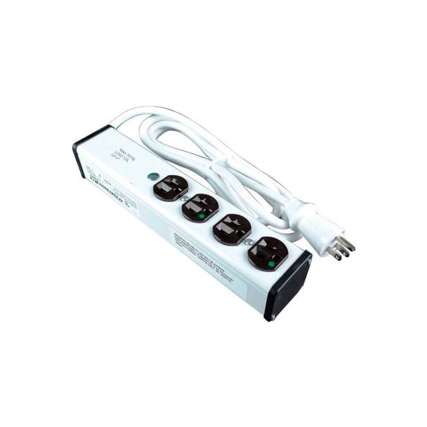 Wiremold Wiremold Medical Grade Surge Protected Power Strip, 4 Outlets, 15A, 3kA, 15' Cord - ULM4-15*