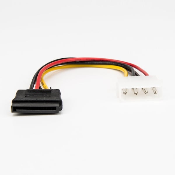 Rocstor 6In 4 Pin Molex To Left Angle Sata Powe - Y10C214-B1