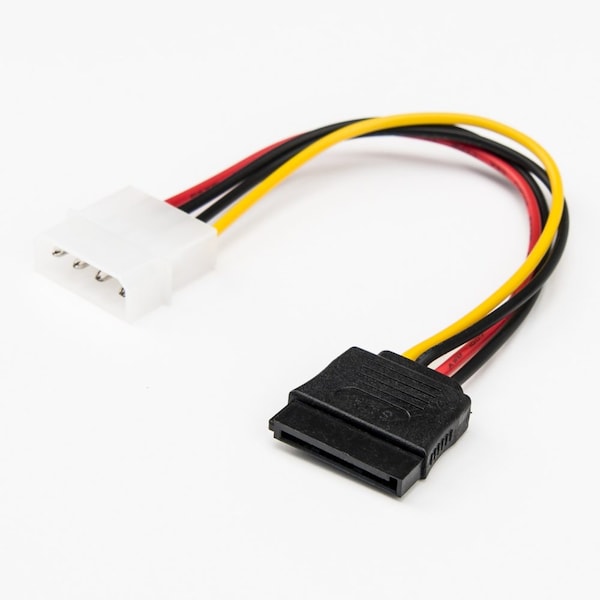 Rocstor 6In 4 Pin Molex To Left Angle Sata Powe - Y10C214-B1