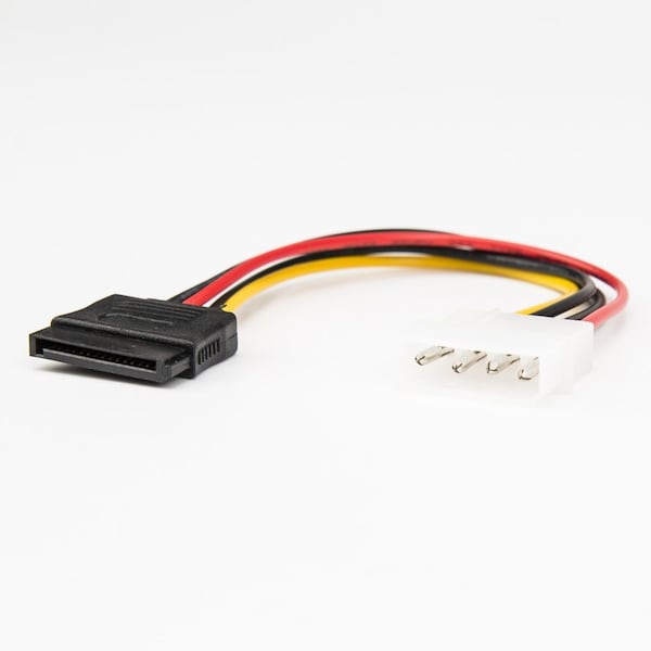 Rocstor 6In 4 Pin Molex To Left Angle Sata Powe - Y10C214-B1