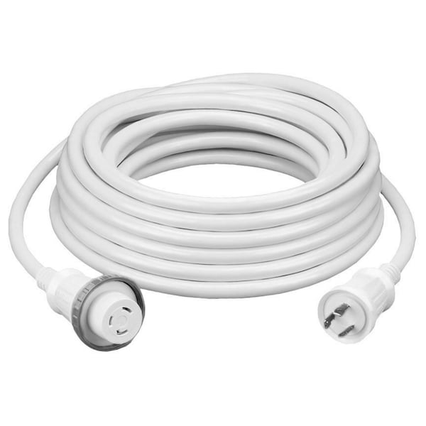 Hubbell Wiring Device-Kellems MARINE CABLE, 25', 30A 125V, WH - HBL61CM03W