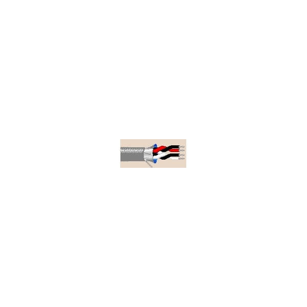 Belden Multi-conductor Cable, 24 AWG, 4 C, Gray, PVC, Stranded, 300V AC - B9502