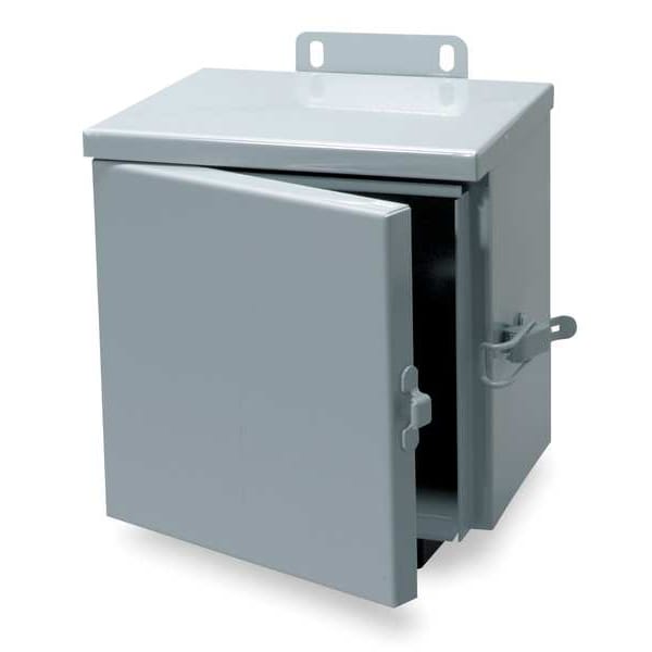 Wiegmann Carbon Steel Electrical Enclosures, 8 in H, 6 in D, 8 in W, NEMA 3R, Hinged - RHC080806