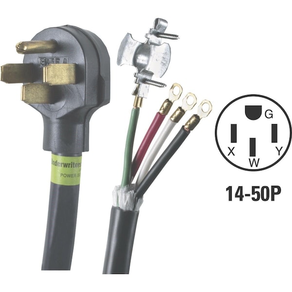Southwire 6 Ft. 6/2 + 8/2 Ga. 4-Conductor Range Cord - 9046SW8808