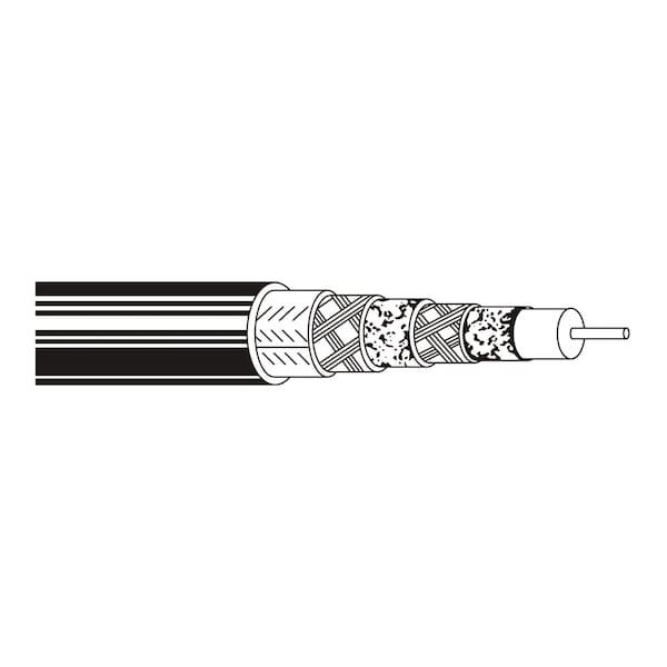 Belden RG11 14 SOL SSC FPE DUOBOND+, 60% AL BRD+FOIL+40% AL BRD SHD, 1000FT - B1617A