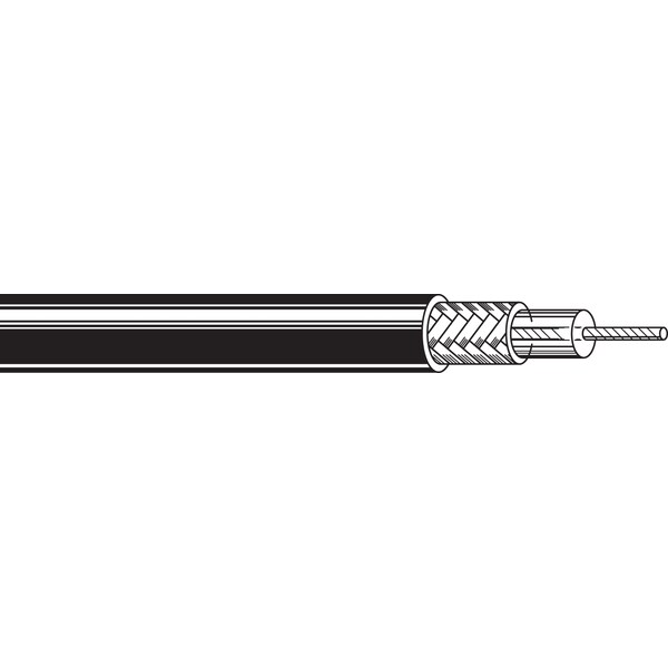 Belden RG174 26 STR CCS PE 90% TNC, BRD SHD PVC JKT UL1354, 1000FT - B8216