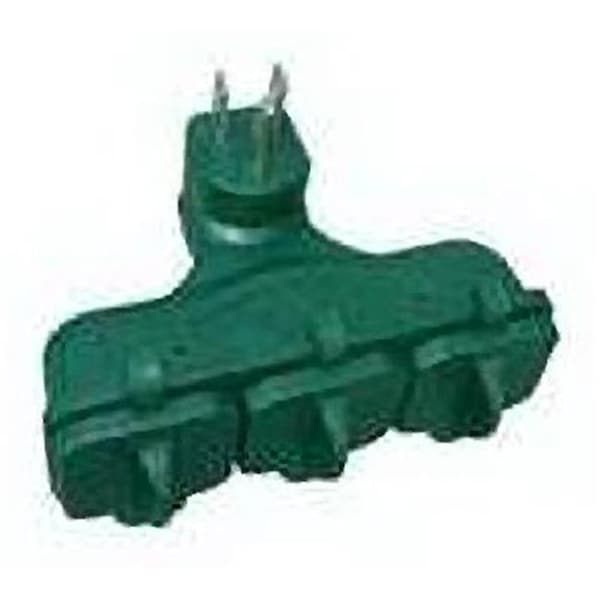 Master Electronics Master Electrician KAB-3FLU Green 3 Outlet Heavy Duty Outdoor Adapter - 128053