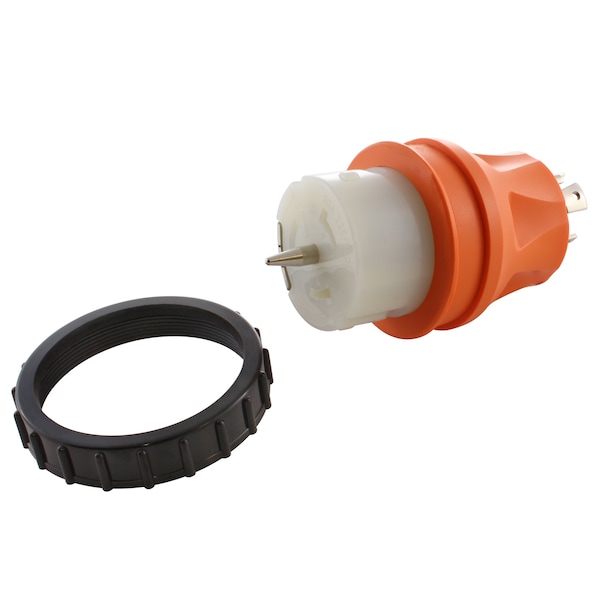 Ac Works Transfer Switch/Temp Power L14-30P 30A 4-Prong Plug to CS6364 50A Connector - ADTEL1430
