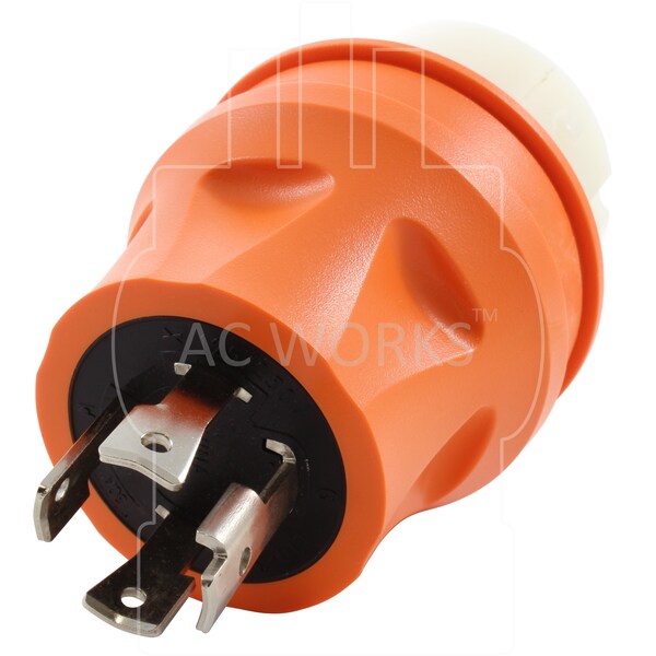 Ac Works Transfer Switch/Temp Power L14-30P 30A 4-Prong Plug to CS6364 50A Connector - ADTEL1430