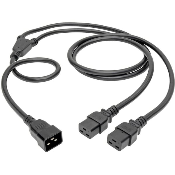 Tripp Lite Power Cord, HD, 2x C19, C20, 20A, 12AWG, 6ft - P036-006-2C19