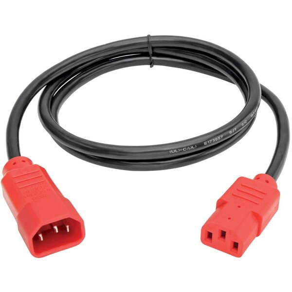 Tripp Lite Power Cord, C14 to C13, 10A, 18AWG, 4ft - P004-004-RD