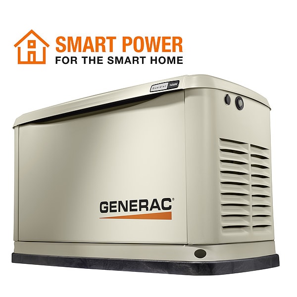 Generac Standby Generator, Natural Gas/Propane, Single Phase, 14kW, Air Cooled - 7223