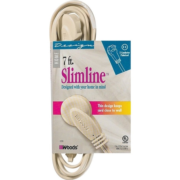 Cci Extension Cord, 16 AWG, Indoor, 7 ft - 2239