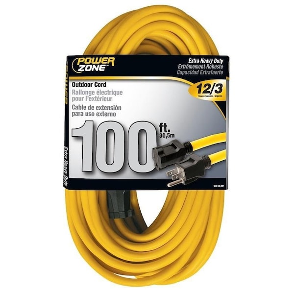 Powerzone Extension Cord, 12 AWG, Outdoor, 100 ft - EC500835
