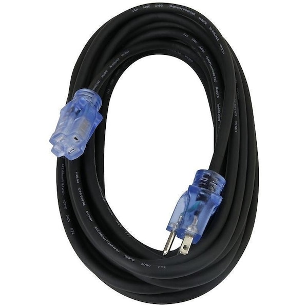 Powerzone Extension Cord, 14 AWG, Outdoor, 14/3, Rubber, 25 ft - OREC732725