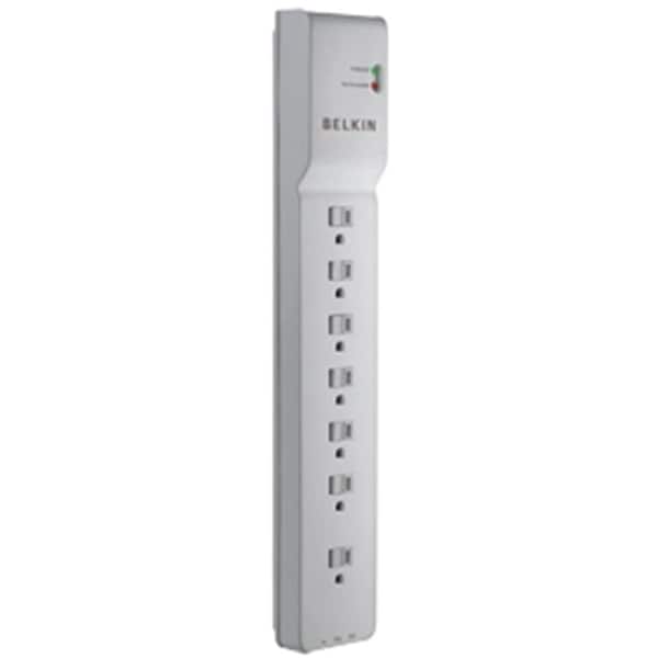 Fasttrack 7 Outlet Surge with Phone Protection White 12ft - FA635386