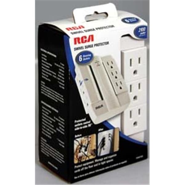 Audiovox Audiovox PSWTS6R RCA 6 Outlet Swivel Surge Protector - PSWTS6R