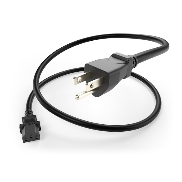 Unirise Usa 6Ft Power Cord 5/15P - C13 10Amp Black - PWCD-515PC13-10A-06F-BLK