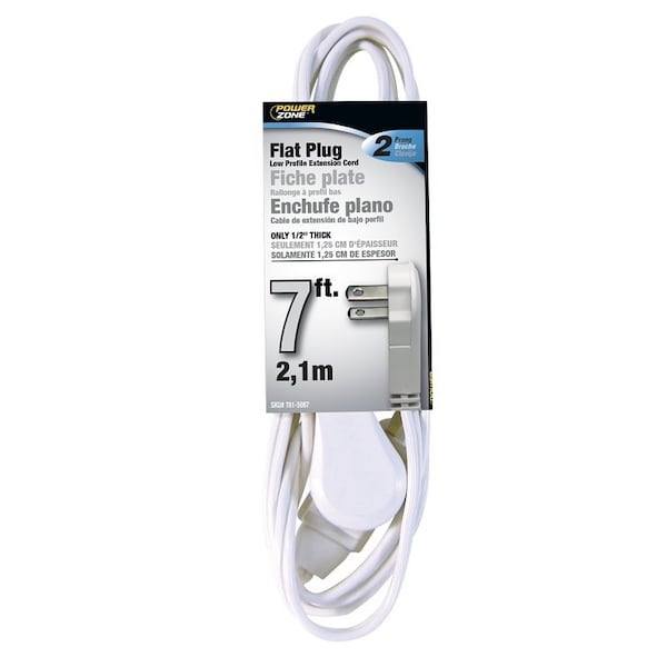 Powerzone Extension Cord, 16 AWG, Indoor, 3 Outlets, 7 ft - OR920607