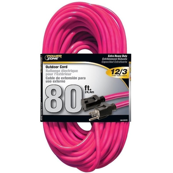Powerzone Extension Cord, 12 AWG, 80 ft - ORN513833