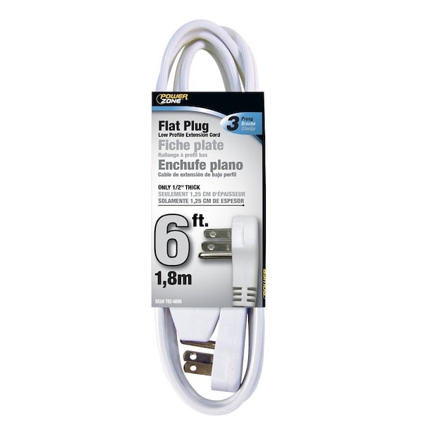 Powerzone Extension Cord, 16 AWG, Indoor, 3 Outlets, 6 ft - OR930606