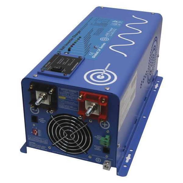 Aims Power Power Inverter and Battery Charger, Pure Sine Wave, 9,000 W Peak, 3,000 W Continuous, 1 Outlets - PICOGLF30W12V120VR