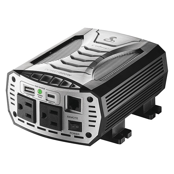 Cobra Power Inverter, Modified Sine Wave, 1,000 W Peak, 500 W Continuous, 4 Outlets - CPI500W