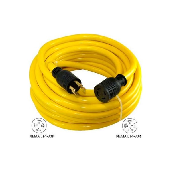 Conntek Conntek 20603, 100', 30A, Generator Power/Extension Cord with NEMA L14-30P to L14-30R - 20603