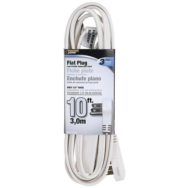 Powerzone Extension Cord, 16 AWG, Indoor, 3 Outlets, 10 ft - OR930610