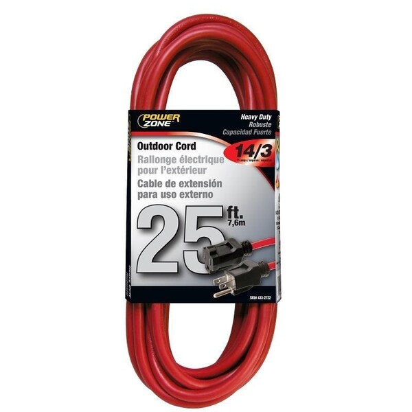 Powerzone Extension Cord, 14 AWG, Outdoor, 25 ft - OR514725/506725