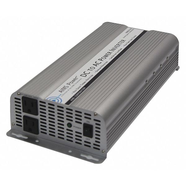 Aims Power Power Inverter, Modified Sine Wave, 5,000 W Peak, 2,500 W Continuous, 2 Outlets - PWRB2500