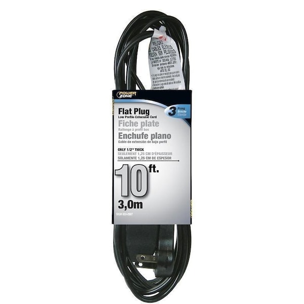 Powerzone Extension Cord, 16 AWG, Indoor, 3 Outlets, 10 ft - OR932610