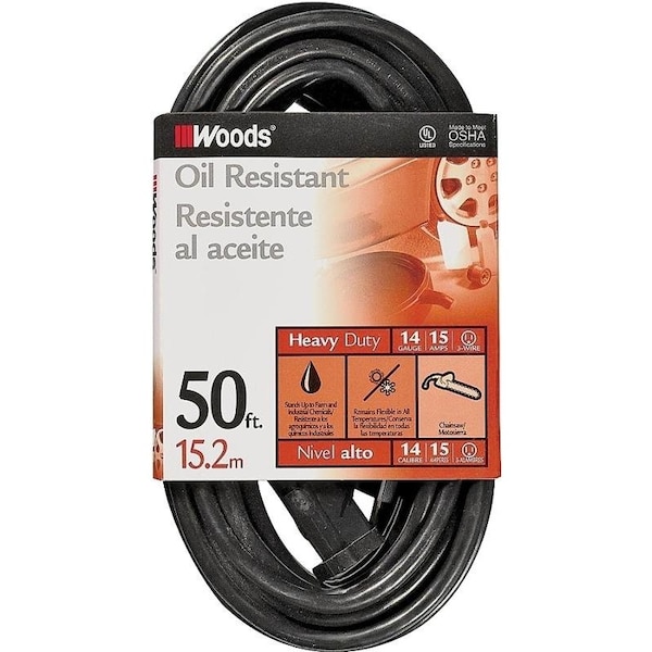 Woods SJTOW Extension Cord, 14 AWG, 50 ft - 982452