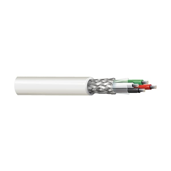 Belden Multi-Conductor Cable, 16 AWG, 2 C, White, PVC, Stranded, 600V AC - 9952 0091000