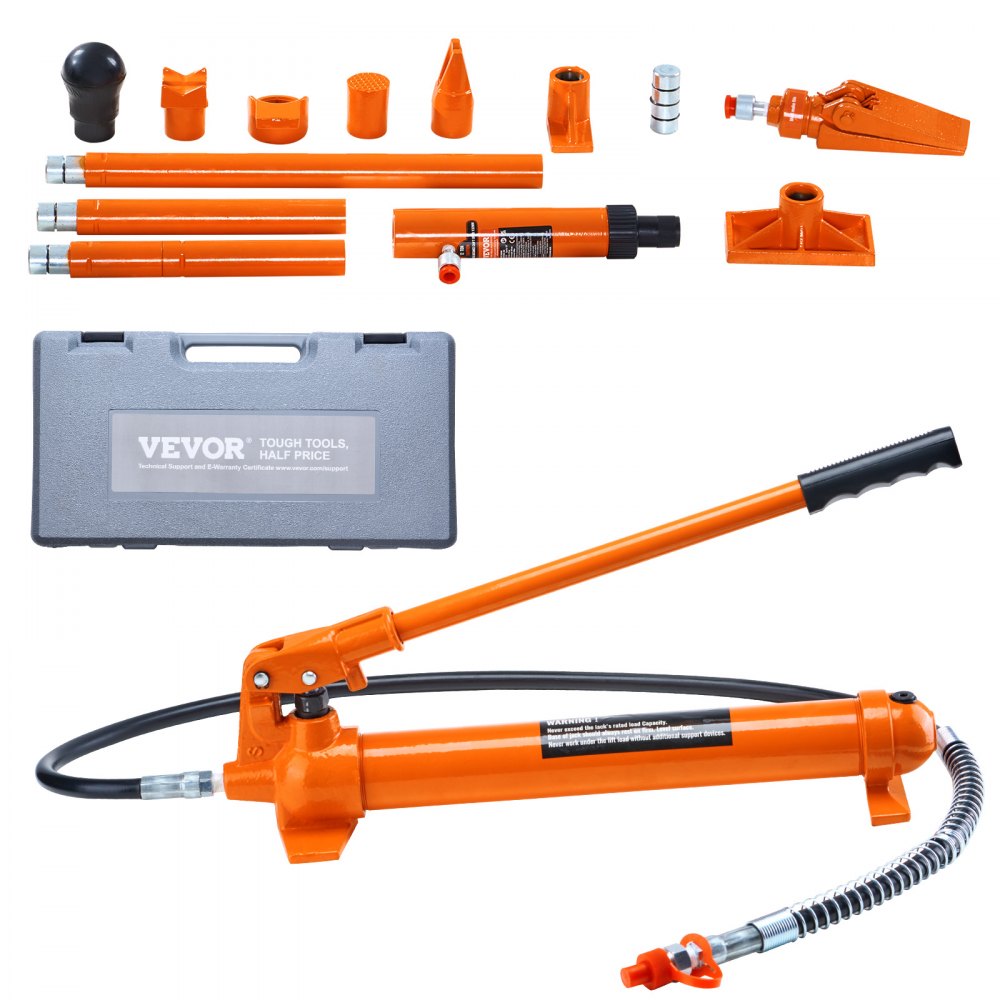 VEVOR 12 Ton Hydraulic Jack Air Pump Lift Ram Body Frame Porta Power Repair Kits - F12TPAPUNBR70Y6LPV0