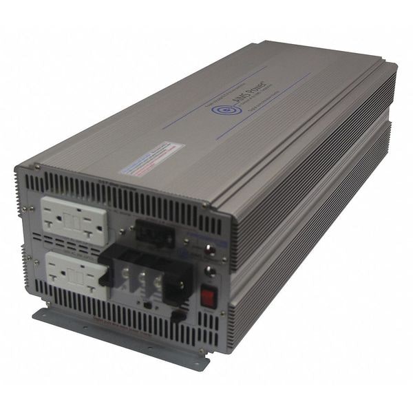 Aims Power Power Inverter, Pure Sine Wave, 10,000 W Peak, 5,000 W Continuous, 4 Outlets - PWRIG500012120S
