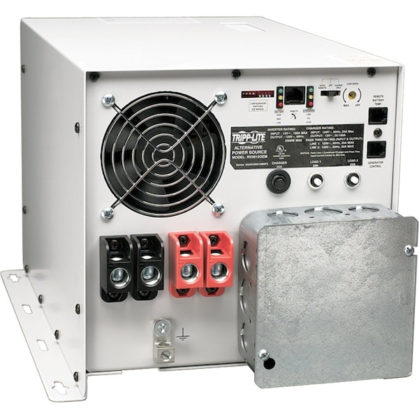 Tripp Lite Power Inverter and Battery Charger, Pure Sine Wave, 6,000 W Peak, 3,000 W Continuous, 1 Outlets - RV3012OEM