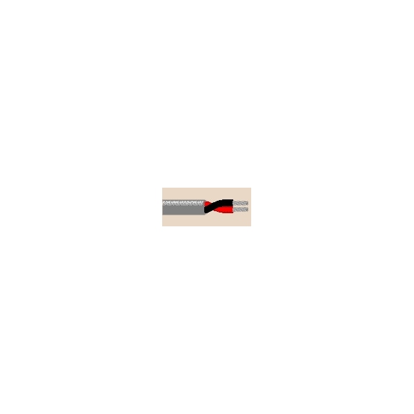 Belden Multi-Conductor Cable, 20 AWG, 2 C, Chrome, PVC, Stranded, 300V AC, Indoor - 8205 0605000