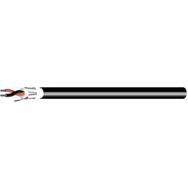 West Penn Wire Multi-Conductor Cable, 18 AWG, 2 C, Black, PVC, Stranded, 300V AC - AQ293BK1000