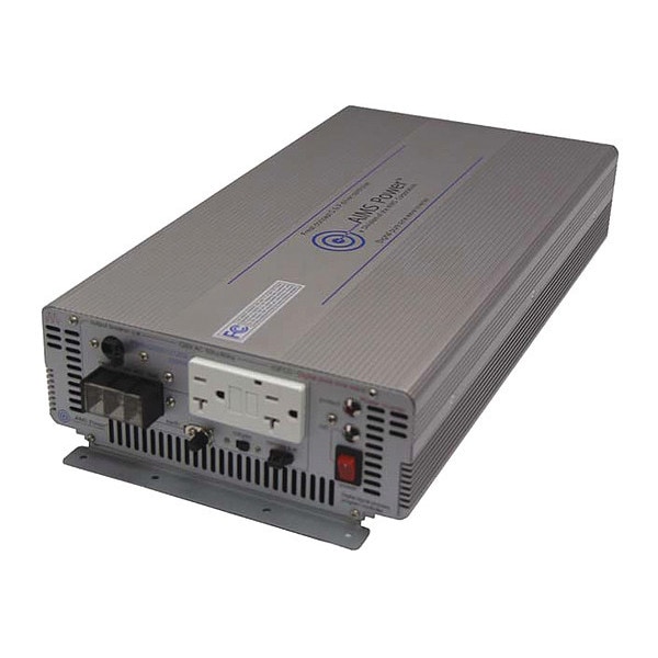 Aims Power Power Inverter, Pure Sine Wave, 4,000 W Peak, 2,000 W Continuous, 2 Outlets - PWRIG200012120S