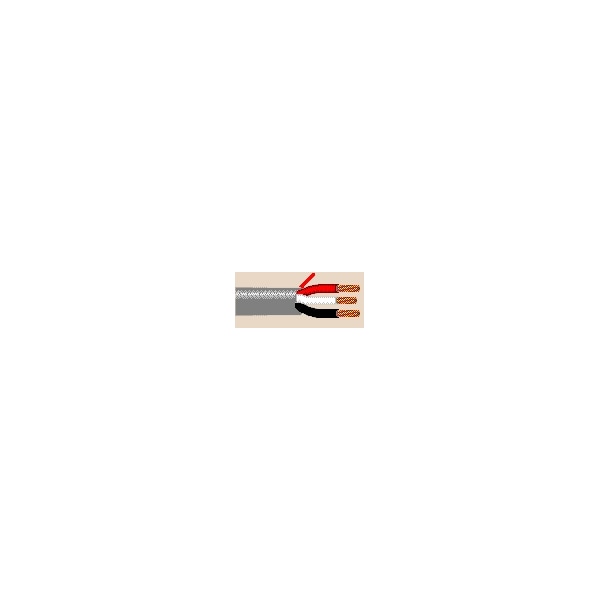 Belden Multi-Conductor Cable, 18 AWG, 3 C, Gray, PVC, Stranded, 300V AC, Indoor - 5301UE 008U1000