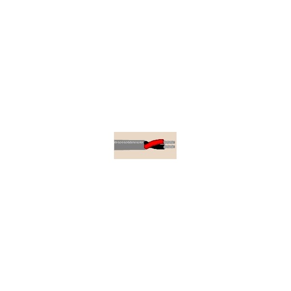 Belden Multi-Conductor Cable, 18 AWG, 2 C, Chrome, PVC, Stranded, 300V AC, Indoor - 9740 060500