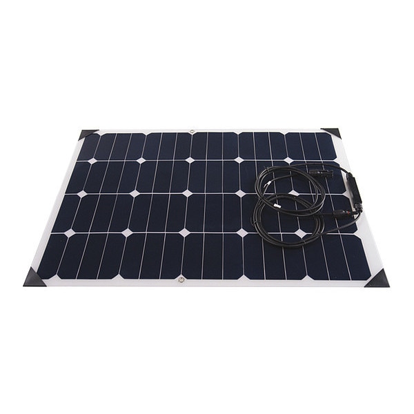 Aims Power Monocrystalline Solar Panel, 60 W, 17.5V DC, 3.4 A, 64 Cells, MC4 - PV60SLIM