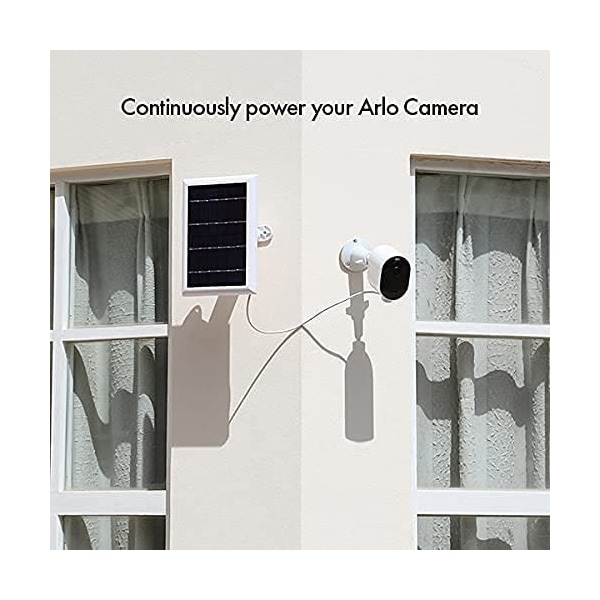 Wasserstein Solar Panel, 2 W, 6V, Cable Connector - ArloUltraSolarWht3pkUS