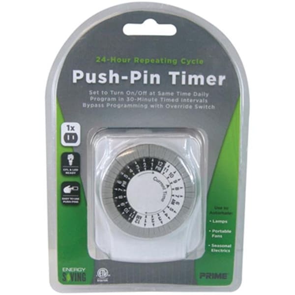 Prime Wire & Cable Prime Wire & Cable TNINL2412 3 Prong 1 Outlet HD Push Pin - Ivory - TNINL2412