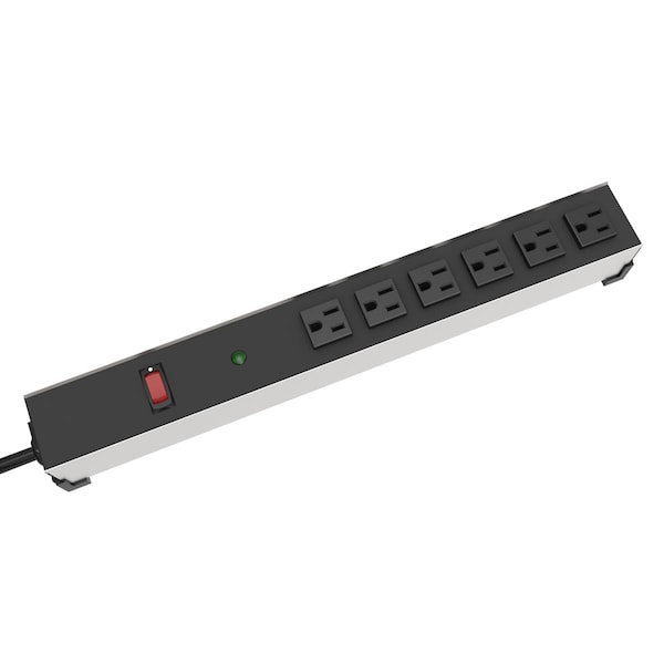 Hammond SURGE, 6 RA RECP, LED, 6 ft. CORD - 1584T6A1SRA