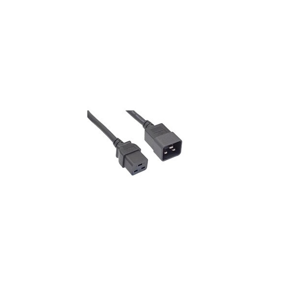 Swe-Tech 3C Heavy Duty Server Power Extension Cord, Black, C20Left Angle to C19, 12AWG/3C, 20 Amp, 6 foot - FWT10W3-41706