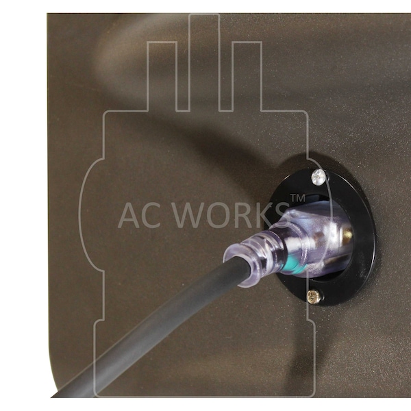 Ac Works SJTW; Cold Weather Extension Cord, 12 AWG, Indoor/Outdoor, 12/3, 1 Outlets, Black, PVC, 5-20P - S520PR-050