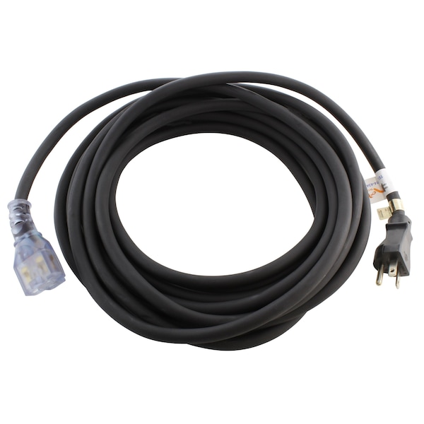 Ac Works SJTW; Cold Weather Extension Cord, 12 AWG, Indoor/Outdoor, 12/3, 1 Outlets, Black, PVC, 5-20P - S520PR-050