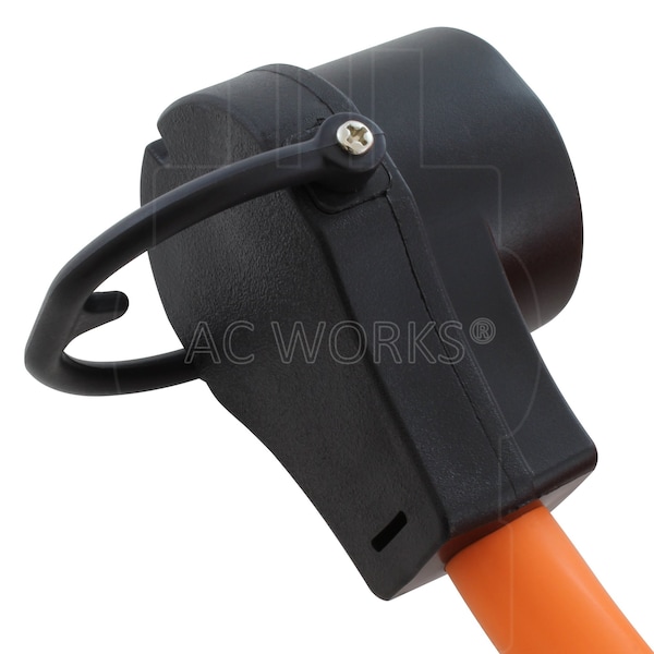 Ac Works STW Extension Cord, 10 AWG, Indoor/Outdoor, 10/3, 1 Outlets, TT-30R, Orange, PVC, TT-30P, 25 ft - TT30PR-025F